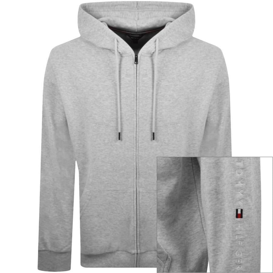Tommy Hilfiger Full Zip Hoodie Grey | Mainline Menswear us